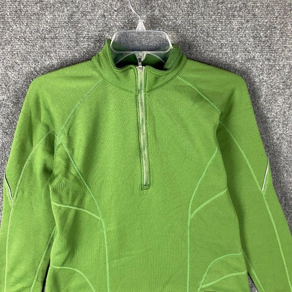 REI Fleece Jacket Women's Medium 1/2 Zip Polyester Blend Green Adults M - Picture 2 of 7